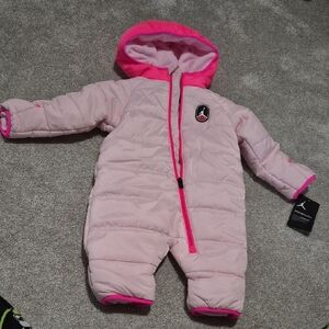 Jordan Pink Foam Infant (6M) One Piece Footie